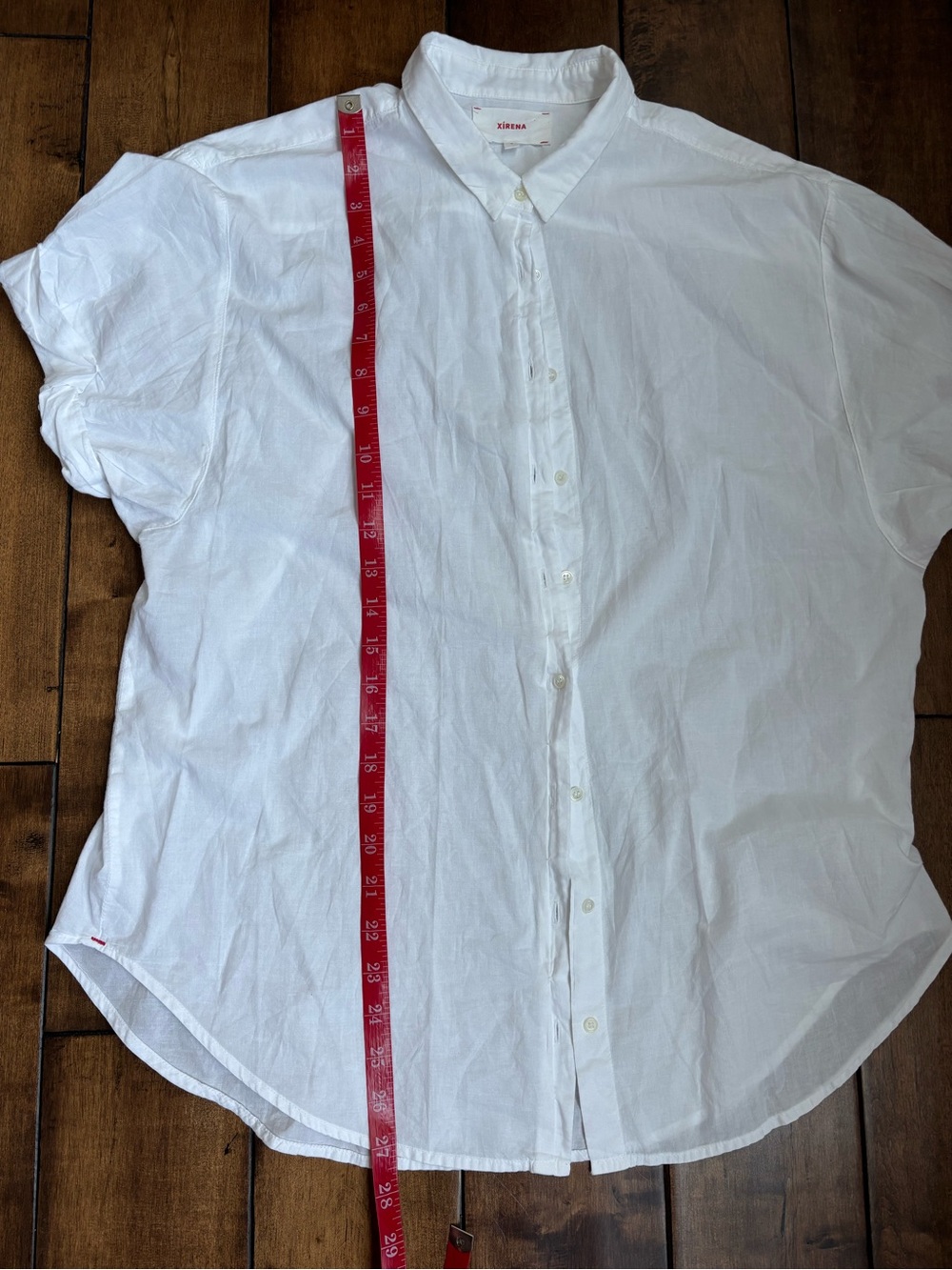 Xirena White Size Small Channing Cotton Shirt Short Sleeve - Picture 9 of 10